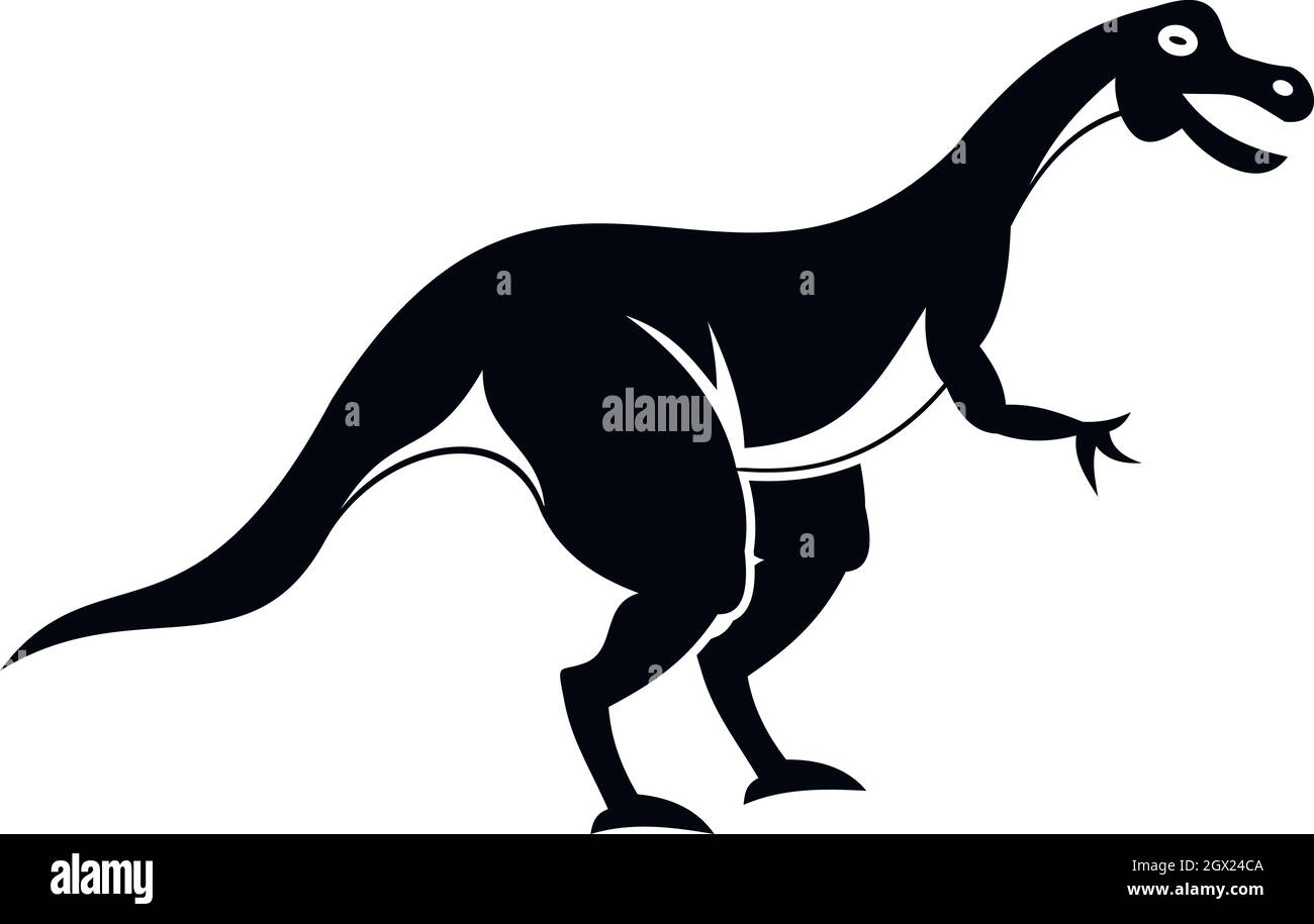 Theropod dinosauro icona, stile semplice Illustrazione Vettoriale