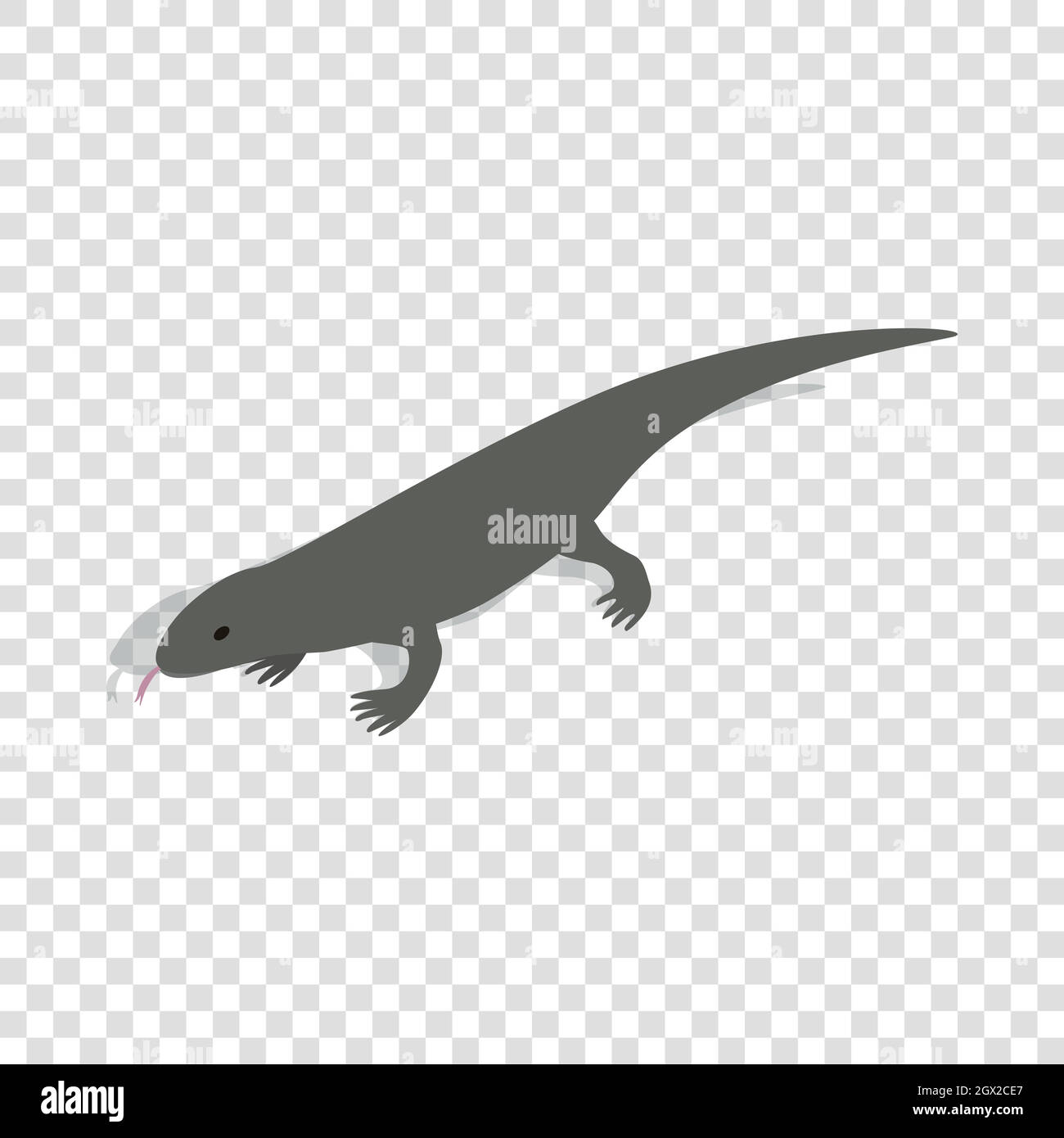 Lizard icona isometrica Illustrazione Vettoriale