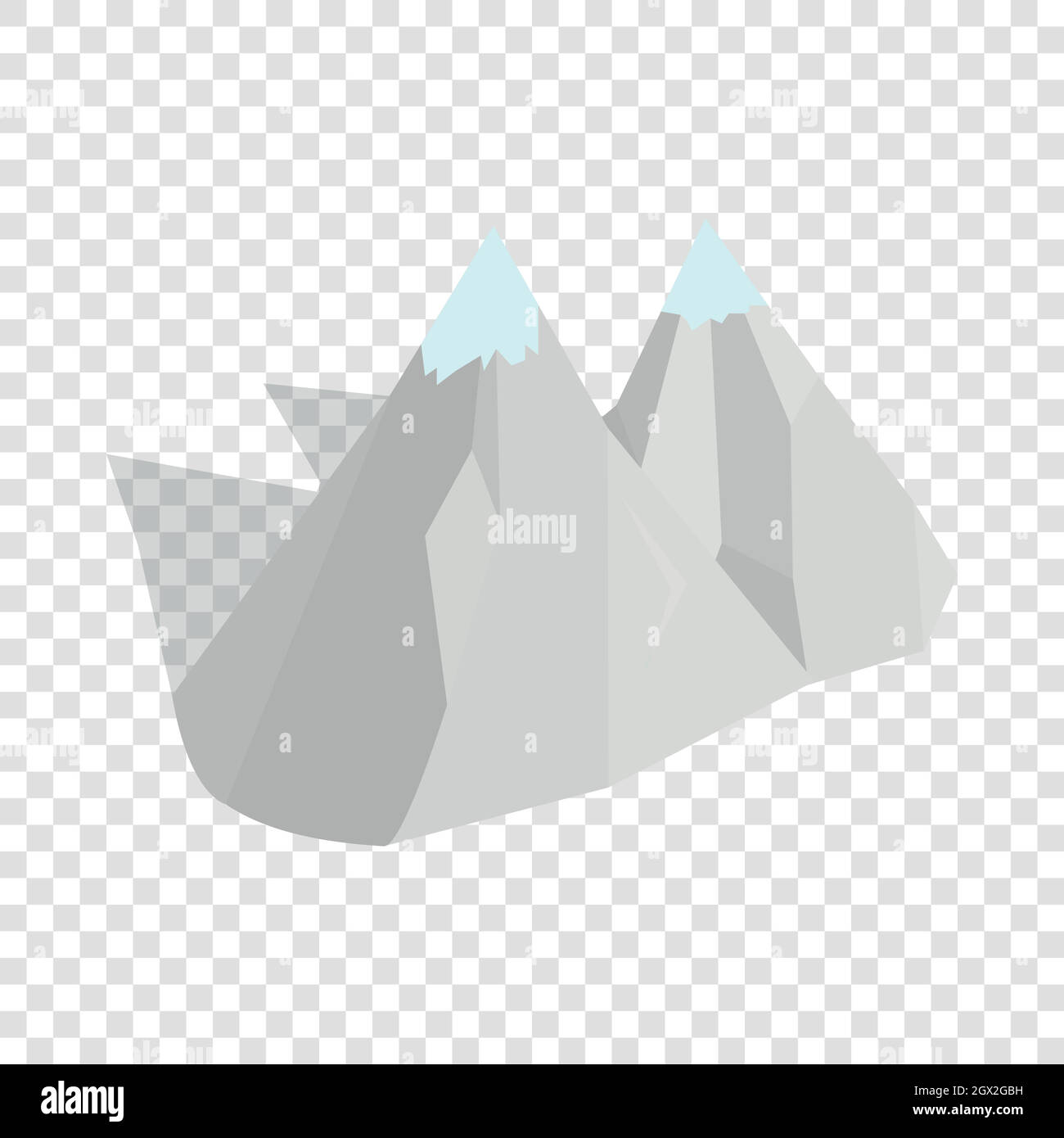 Montagne icona isometrica Illustrazione Vettoriale