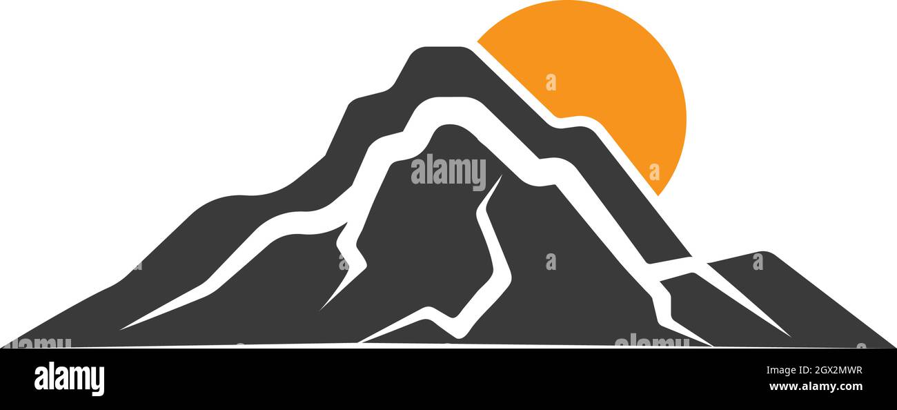 Le montagne del modello di Logo Illustrazione Vettoriale