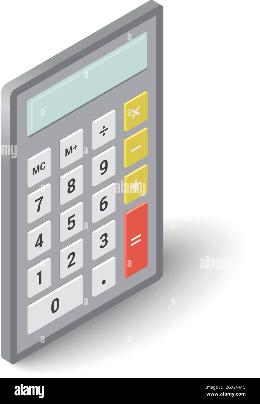 Icona calcolatrice, stile isometrico Illustrazione Vettoriale