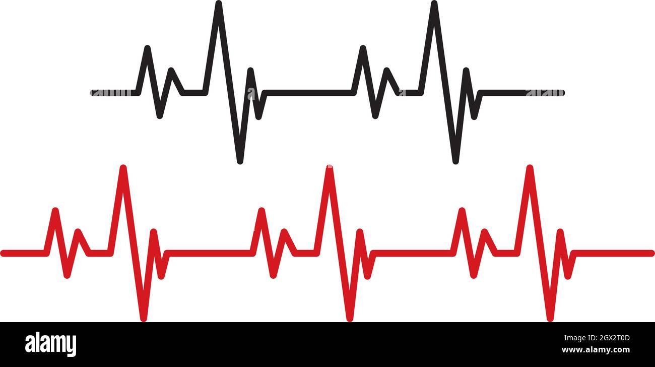 modello vettoriale per linee di impulsi Illustrazione Vettoriale
