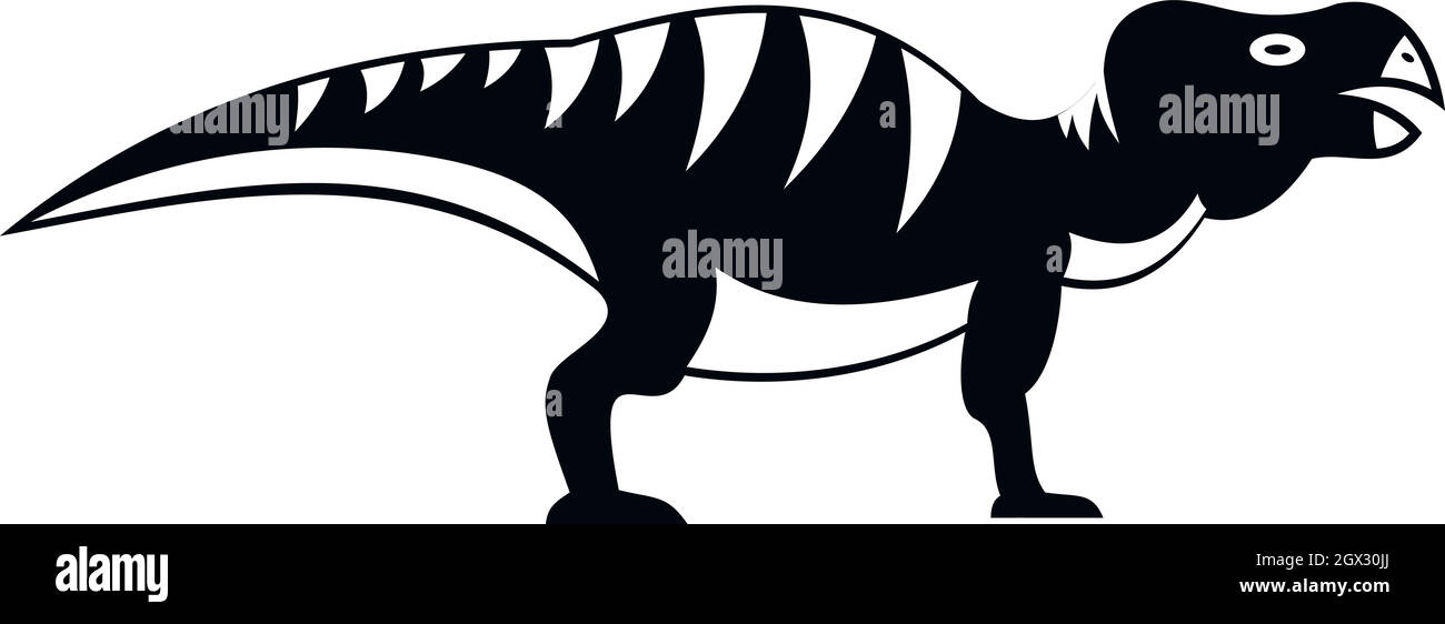 Dinosauro Hadrosaurid icona, stile semplice Illustrazione Vettoriale