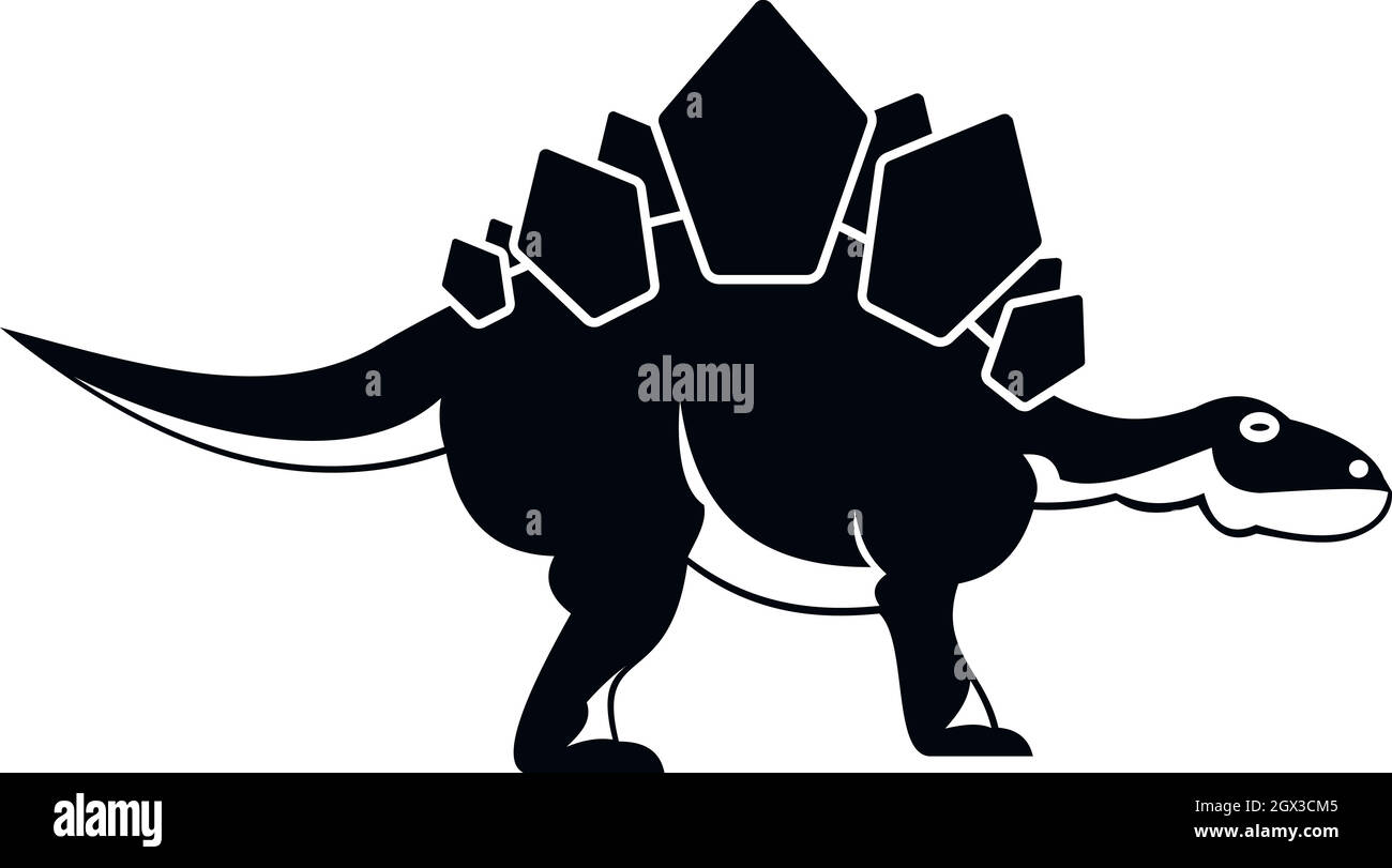 Dinosauro Stegosaurus icona, stile semplice Illustrazione Vettoriale
