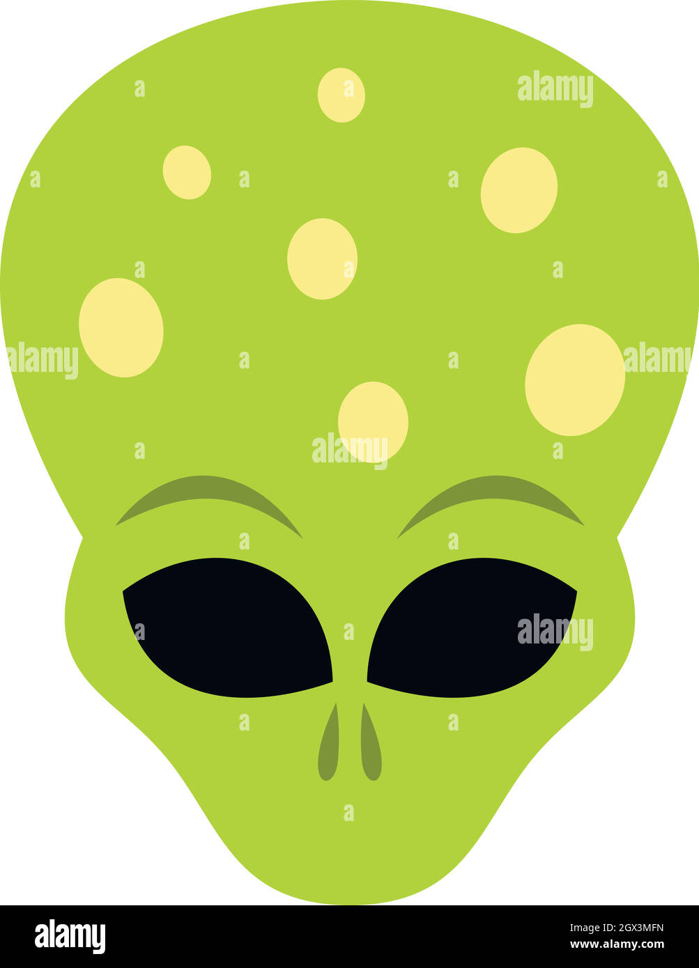 Icona di alieni, stile piatto Illustrazione Vettoriale