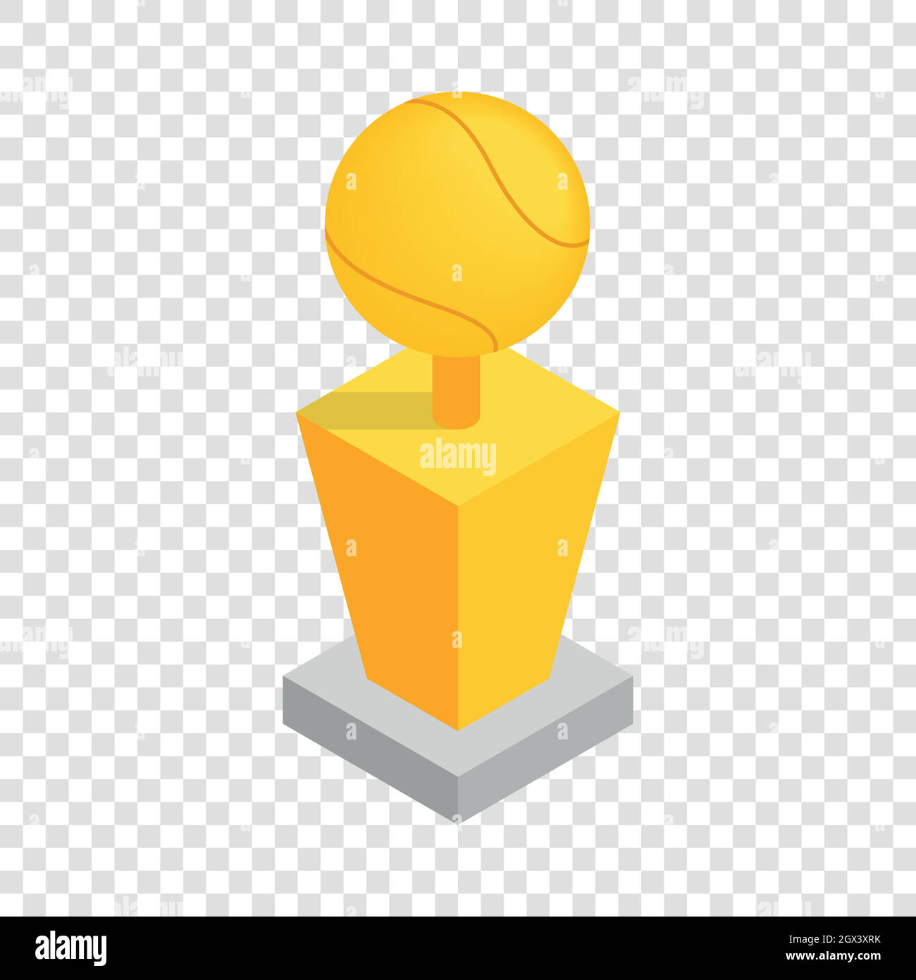 Premio palla da tennis Cup Trofeo icona isometrica Illustrazione Vettoriale