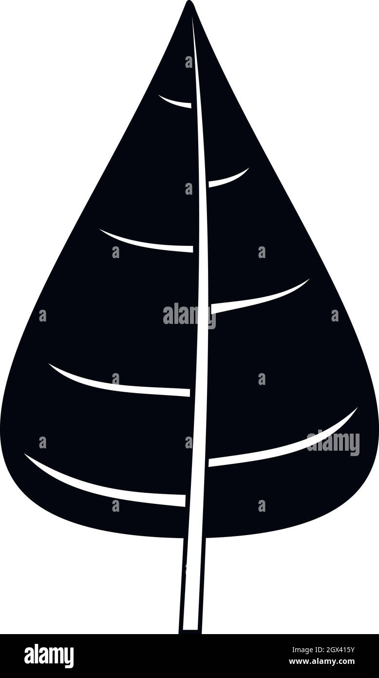 Foglia di pioppo, icona di stile semplice Illustrazione Vettoriale Foglia di pioppo, icona di stile semplice Illustrazione Vettoriale