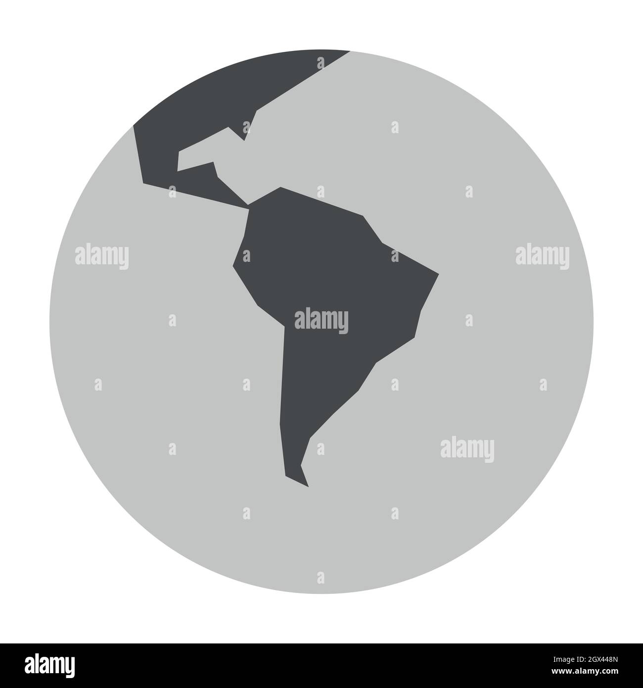 Globo terrestre semplificato con mappa del mondo focalizzata sul Sud America. Illustrazione vettoriale. Illustrazione Vettoriale Globo terrestre semplificato con mappa del mondo focalizzata sul Sud America. Illustrazione vettoriale. Illustrazione Vettoriale