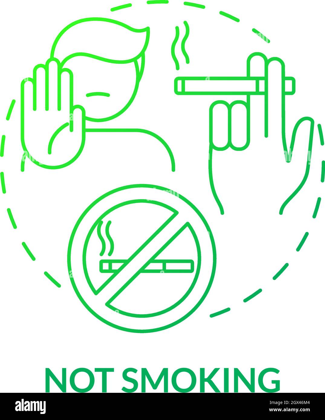 Icona concetto non fumatori Illustrazione Vettoriale
