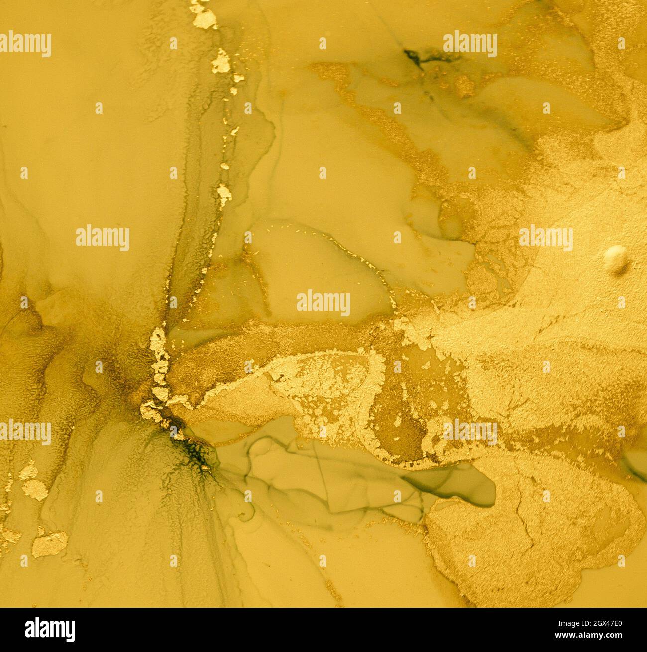 Illustrazione di marmo liquido dell'arte di Gold Fluid. Foto Stock