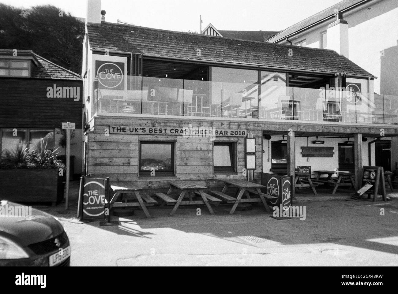 The Cove pub at Hope Cove, Devon, Inghilterra, Regno Unito. Foto Stock