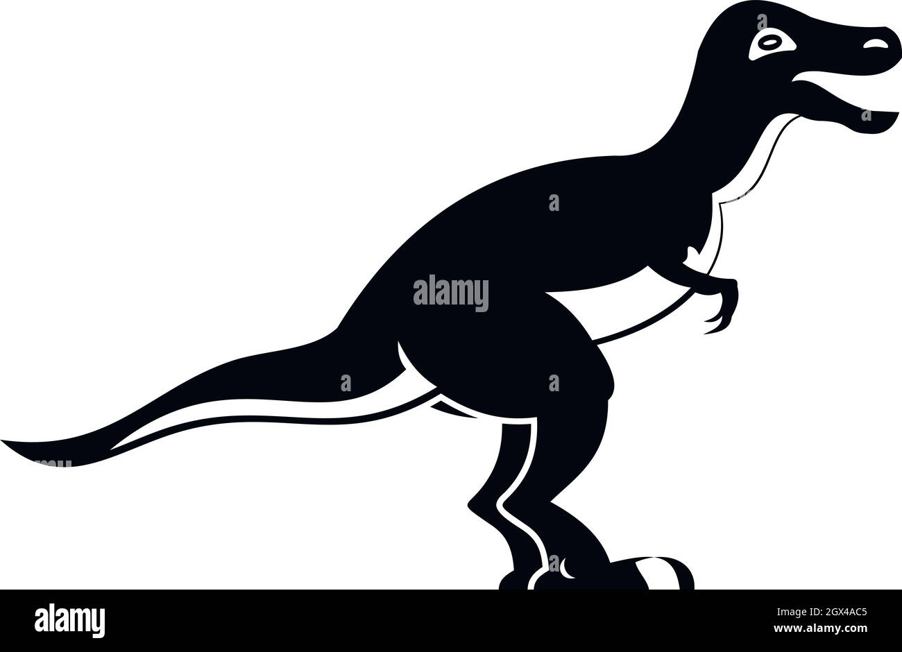 Theropod dinosauro icona, stile semplice Illustrazione Vettoriale