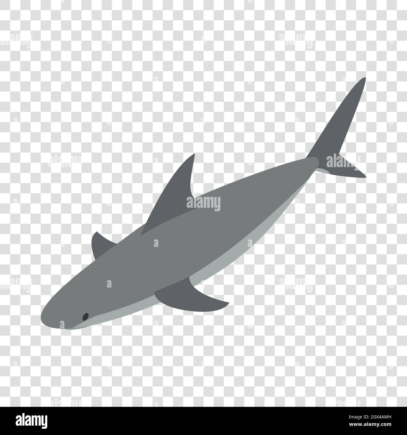Shark icona isometrica Illustrazione Vettoriale
