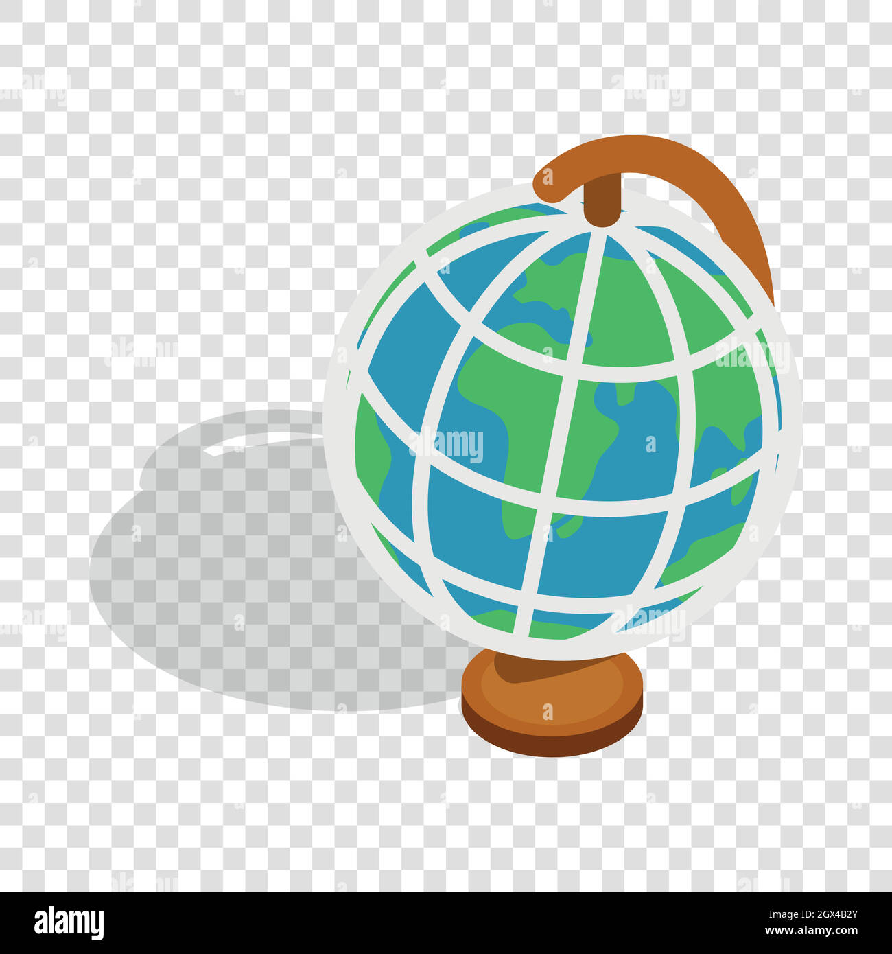Globo terrestre icona isometrica Illustrazione Vettoriale