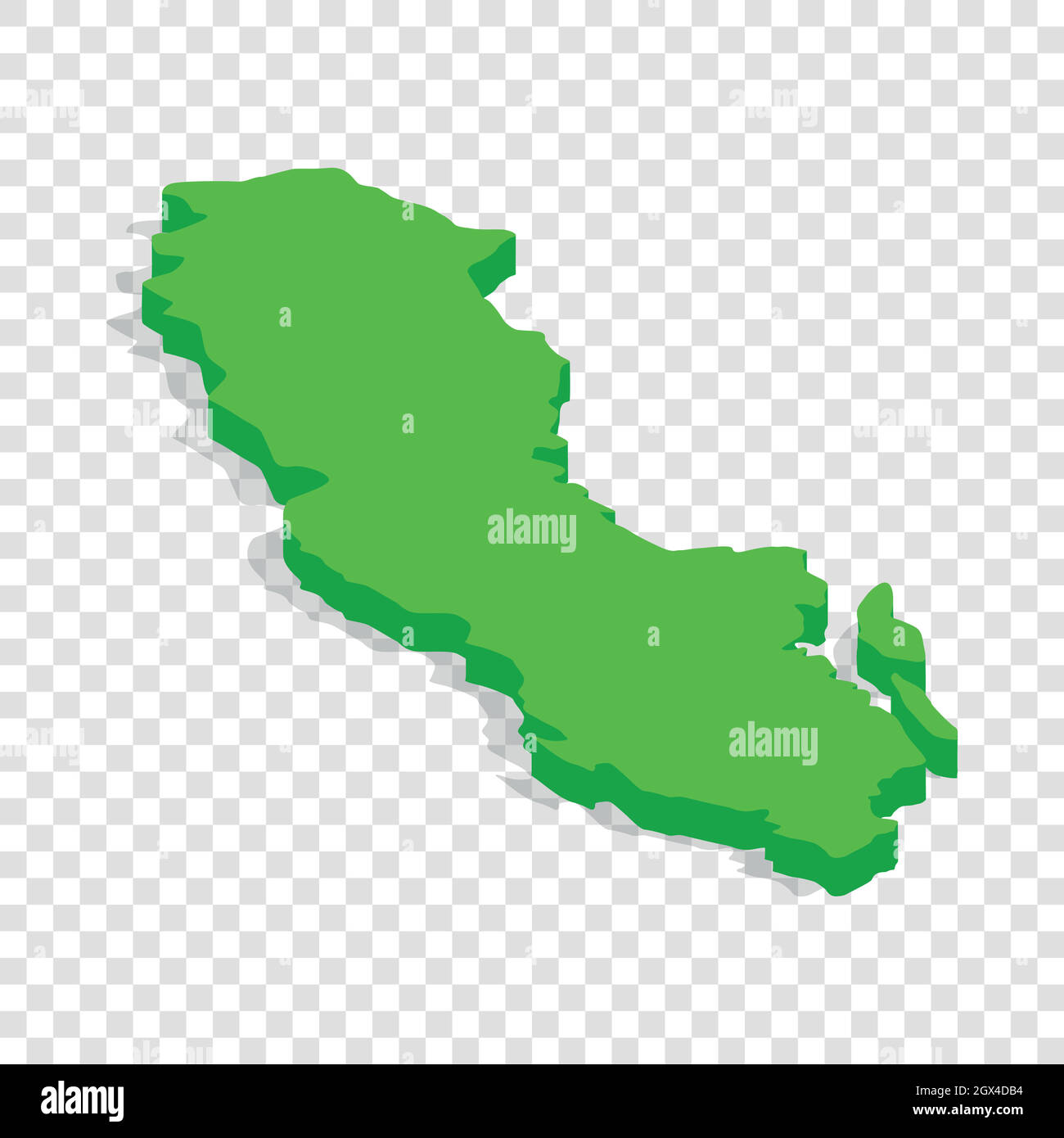 Mappa verde della Svezia icona isometrica Illustrazione Vettoriale