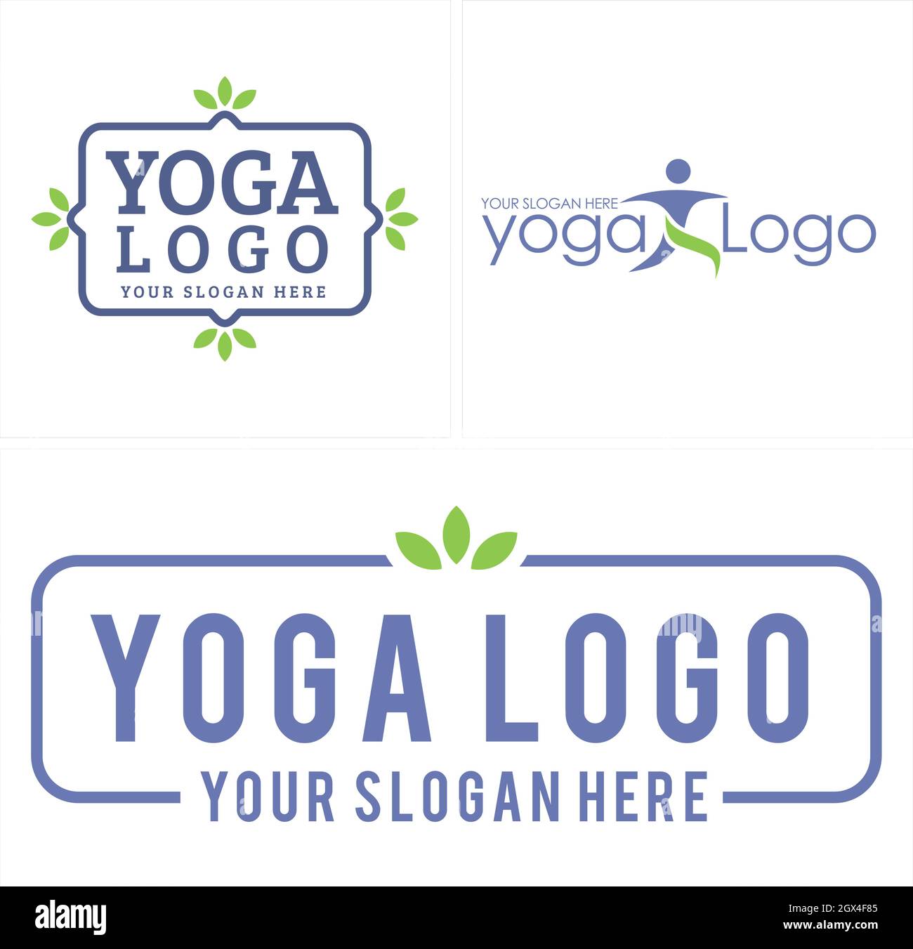 Wellness relax yoga People logo design Illustrazione Vettoriale