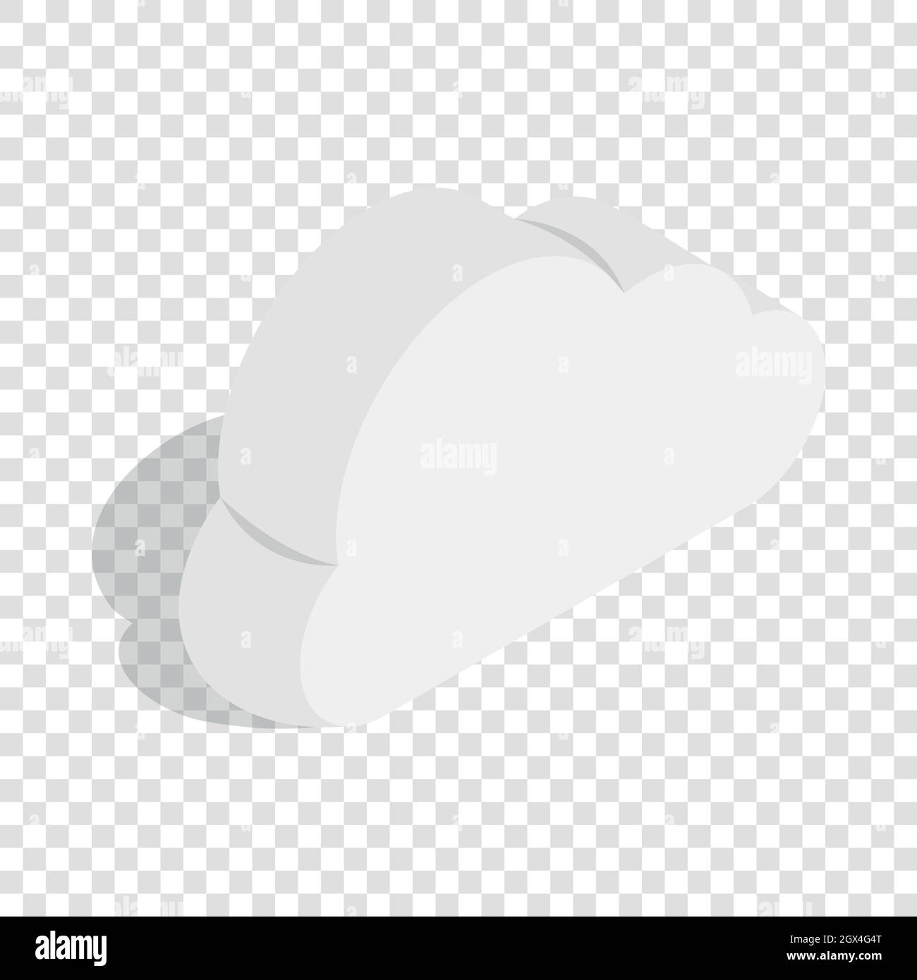 Whiye cloud icona isometrica Illustrazione Vettoriale