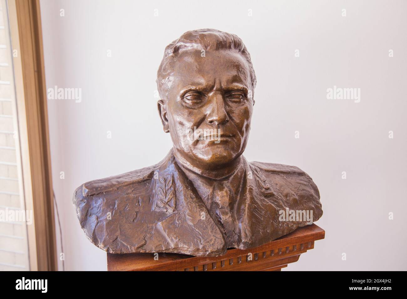 Monumento al leader jugoslavo Josip Broz Tito. Leader comunista Foto Stock