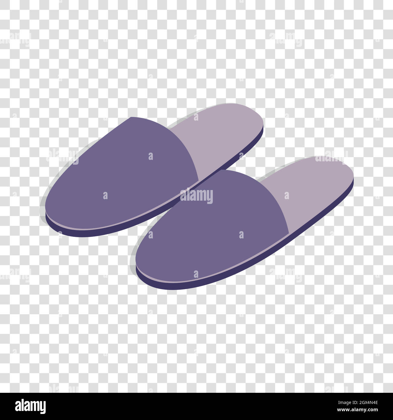 Paio di pantofole icona isometrica Illustrazione Vettoriale