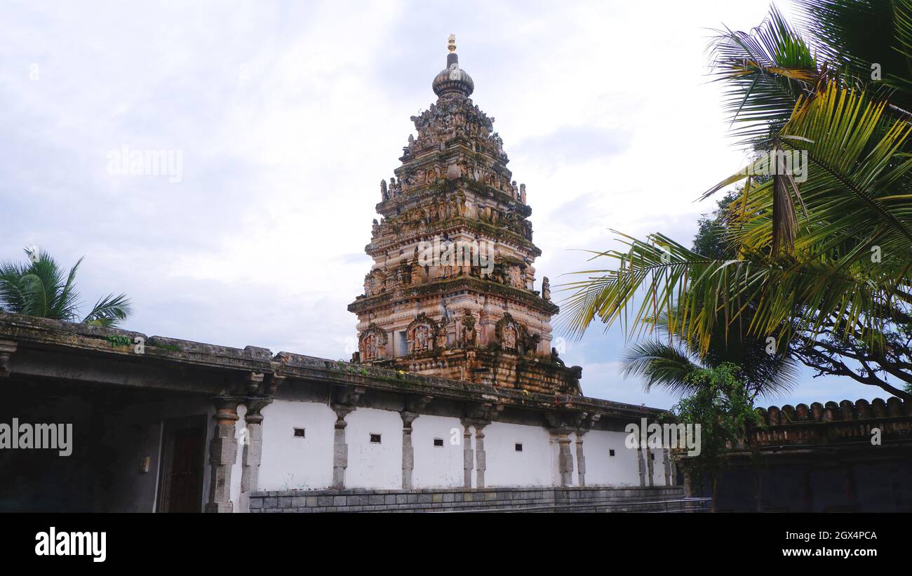 Shri Rama Chandra tempio, Sikhara, Ammapalli, Shamshabad, Telangana, India. Foto Stock