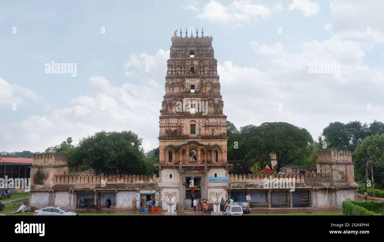 Shri Rama Chandra tempio, Ammapalle, Shamshbad, Telangana, India. Famoso tempio di 700 anni. Molti film di Tollywood girati qui. Foto Stock