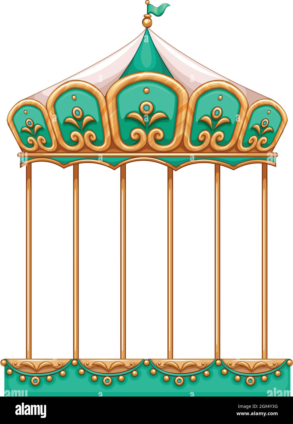 Un giro allegro-go-round Illustrazione Vettoriale