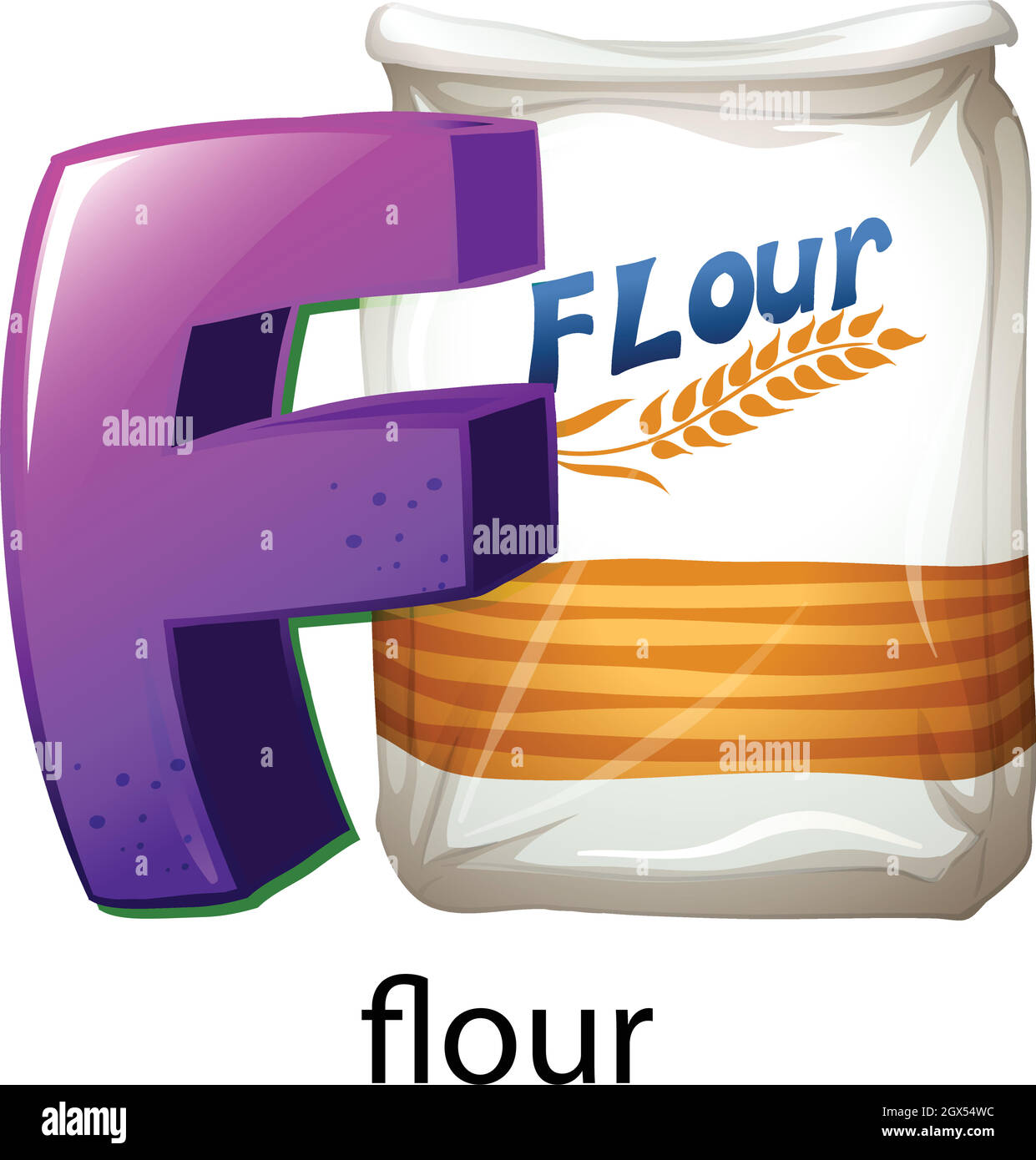 Una lettera F. Illustrazione Vettoriale