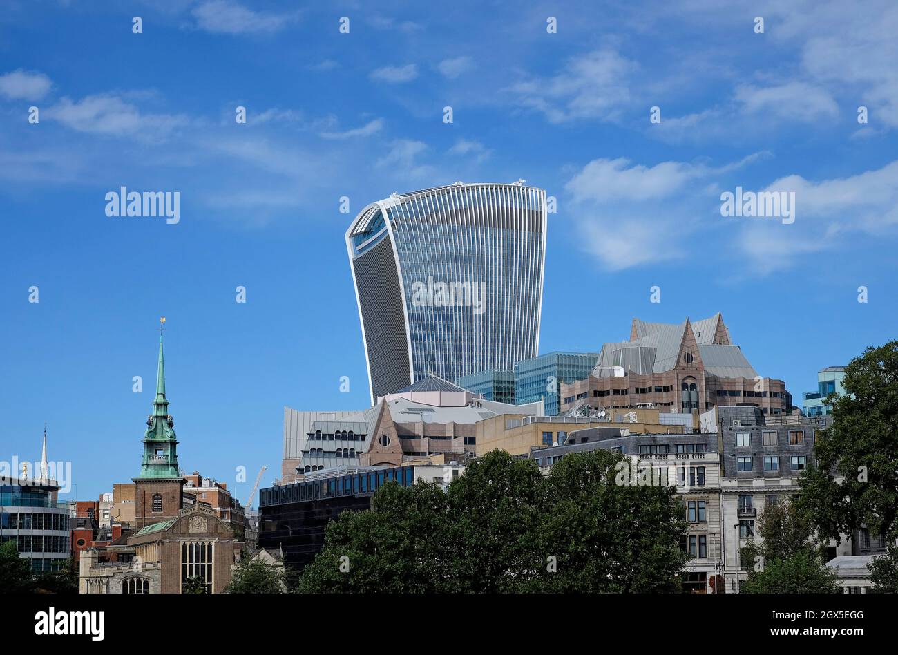 walkie talkie edificio, skyline di londra, inghilterra Foto Stock