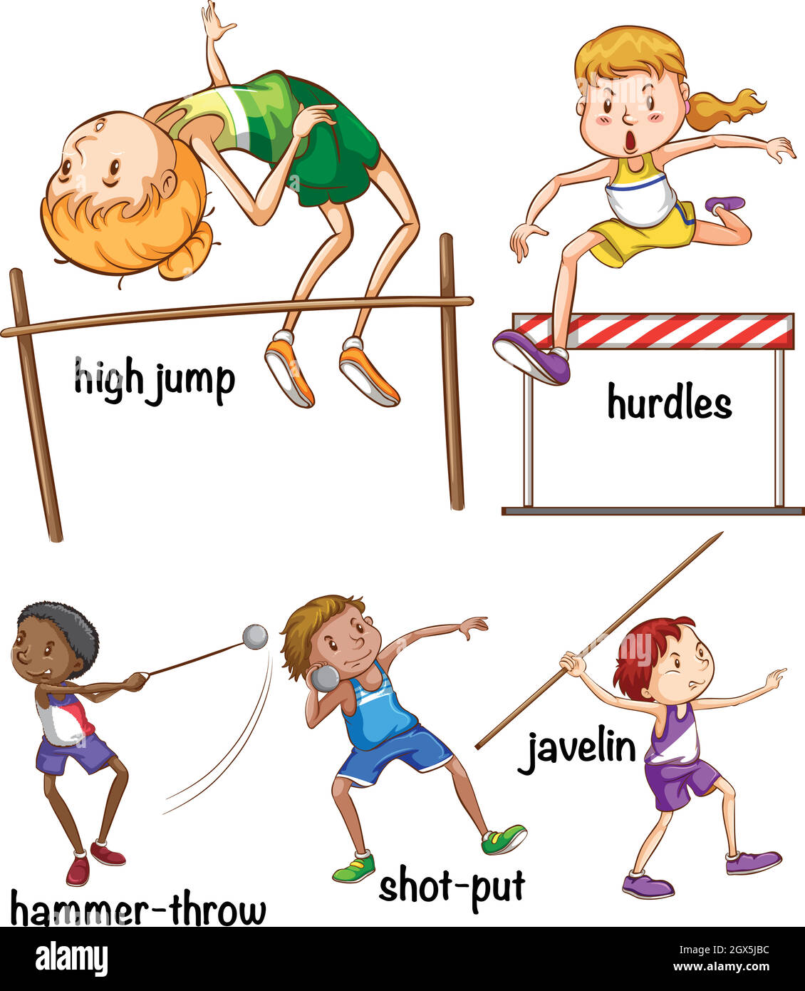 Diversi tipi di sport Illustrazione Vettoriale