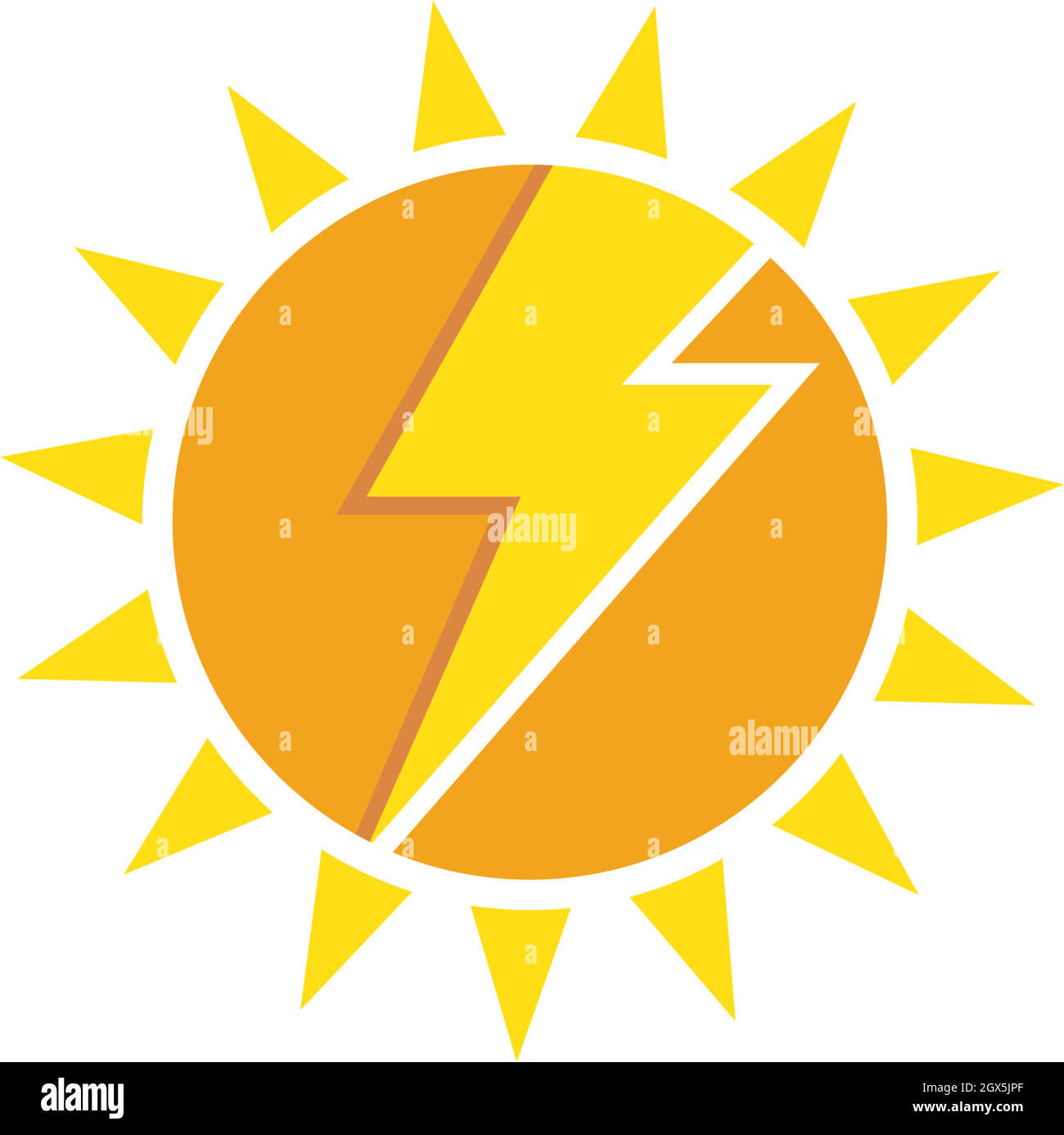 immagine dell'icona del vettore del logo dell'energia solare Illustrazione Vettoriale
