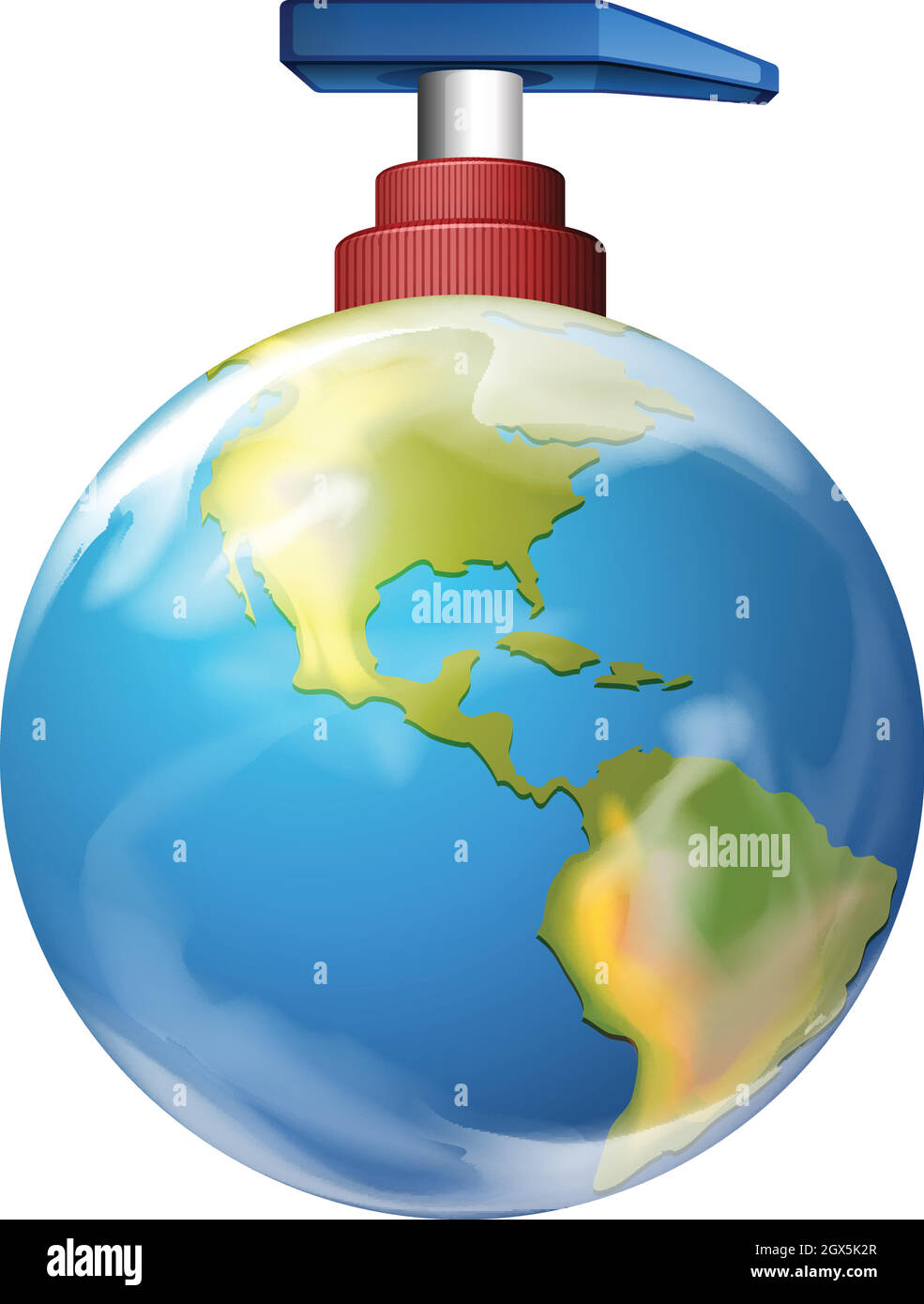 Una pompa progettata a terra Illustrazione Vettoriale