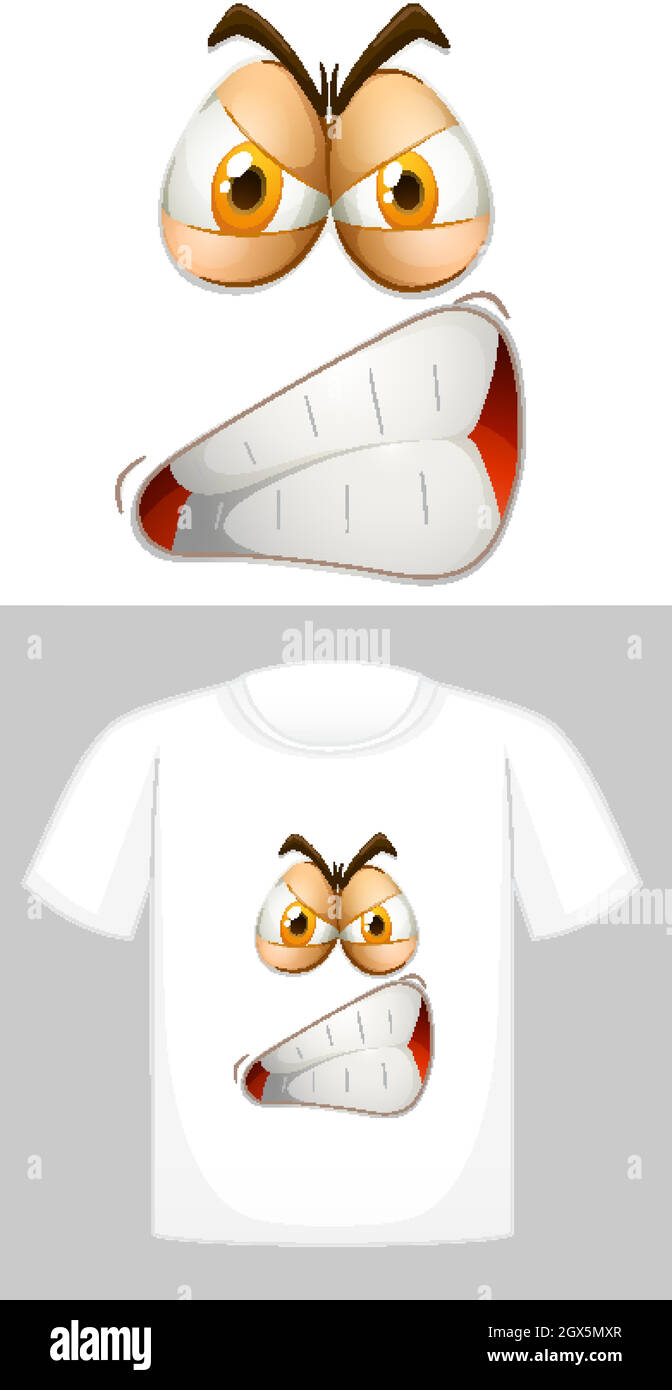 T-shirt con grafica davanti Illustrazione Vettoriale