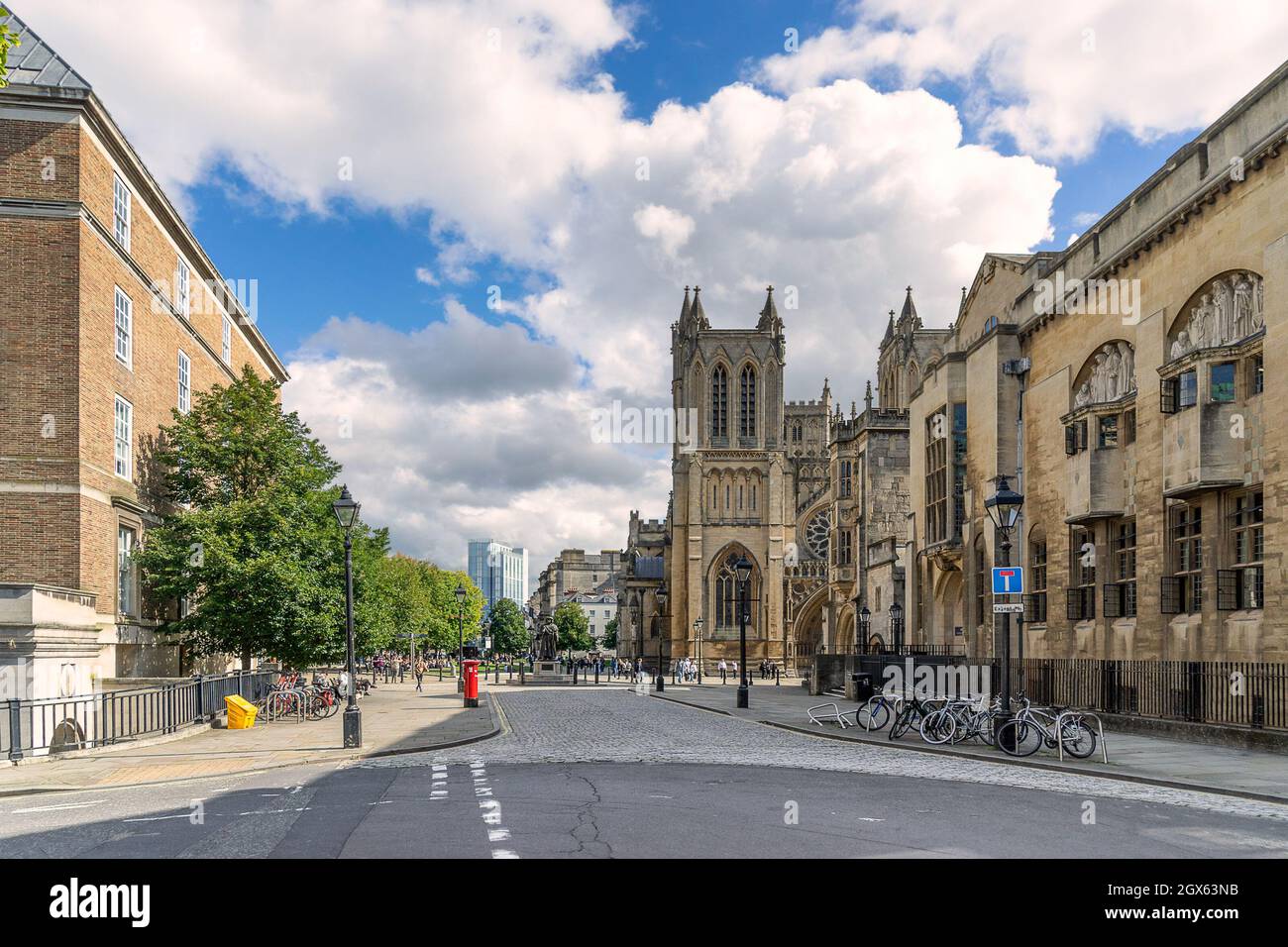 Cattedrale di Bristol sul College Green Bristol Foto Stock