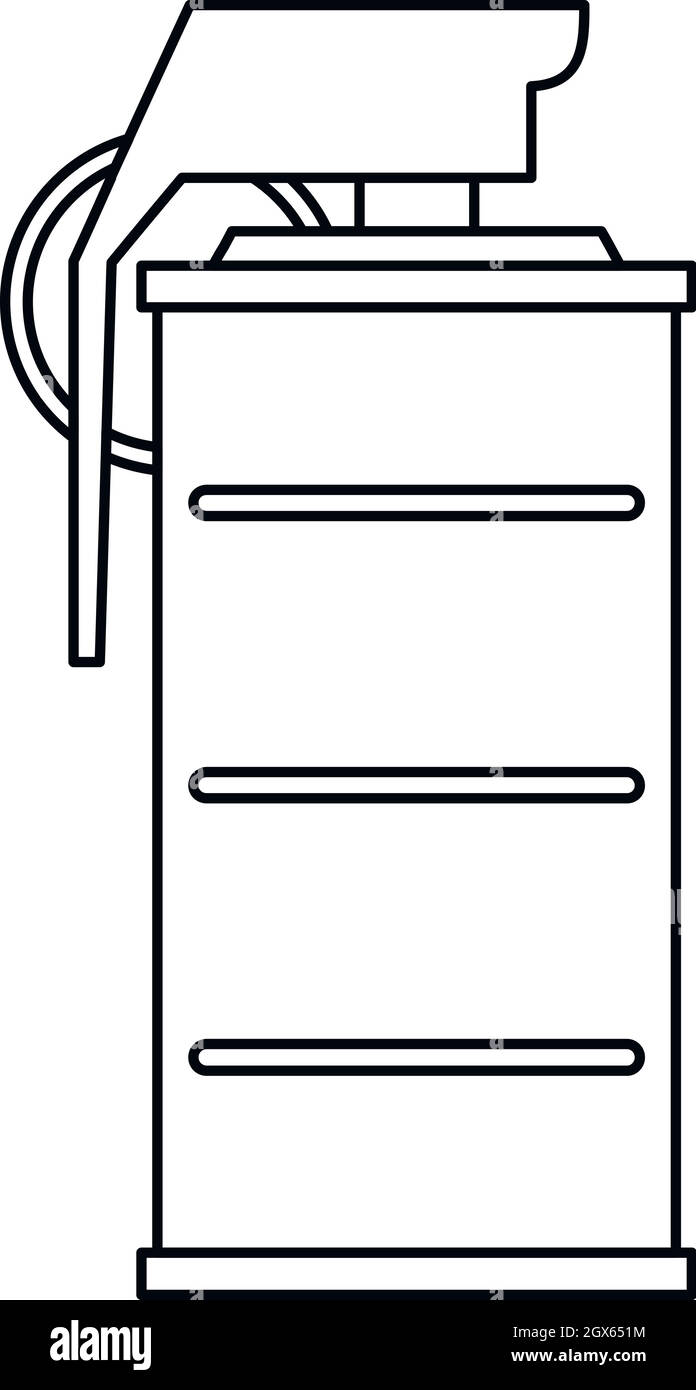 Icona di spruzzo, stile contorno Illustrazione Vettoriale