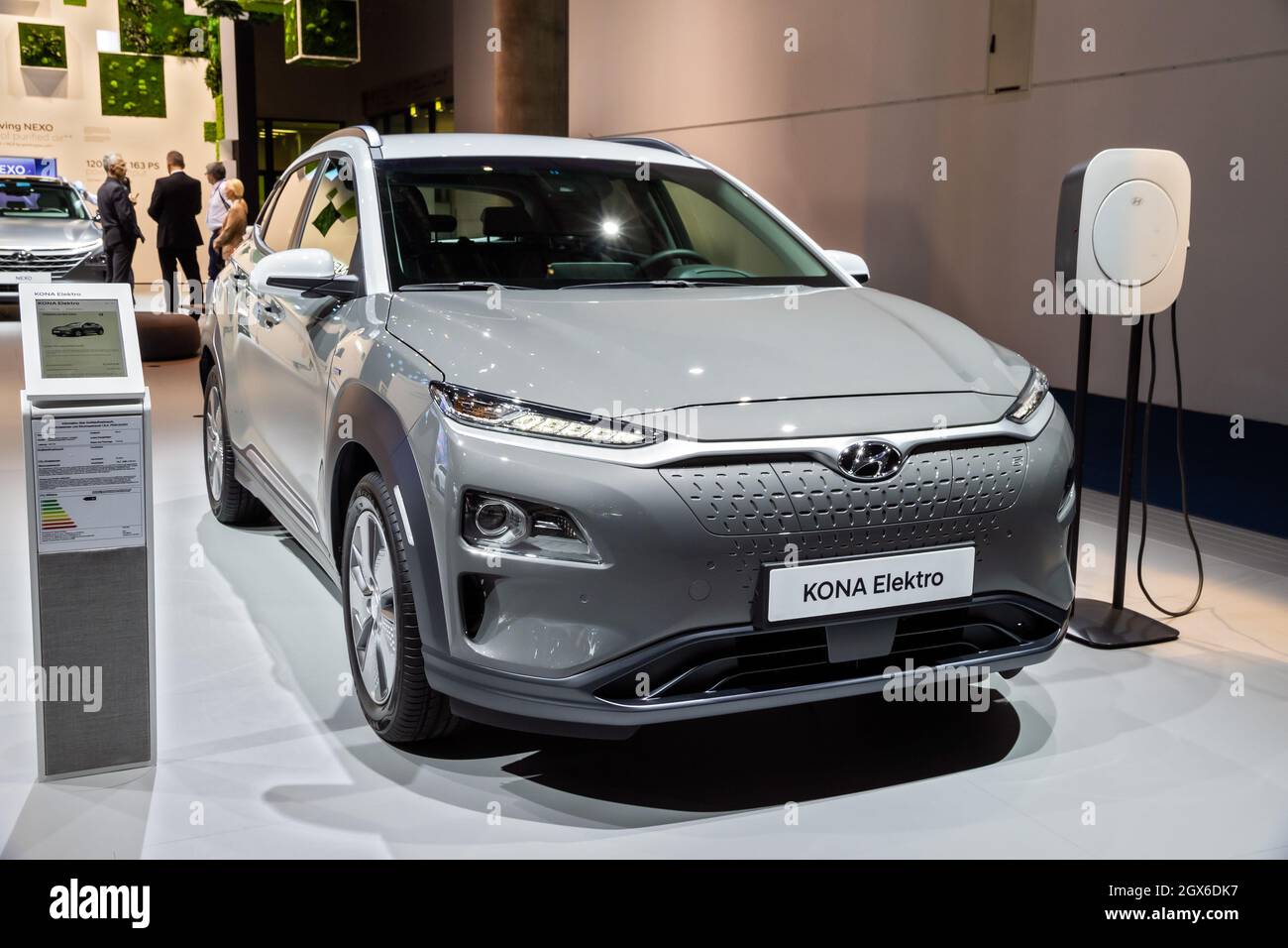 Auto elettrica Hyundai KONA presentata al Salone di Francoforte dell'IAA. Germania - 11 settembre 2019 Foto Stock