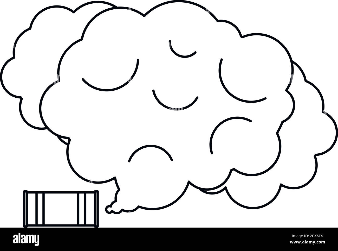 Gas lacrimogeni icona, stile contorno Illustrazione Vettoriale