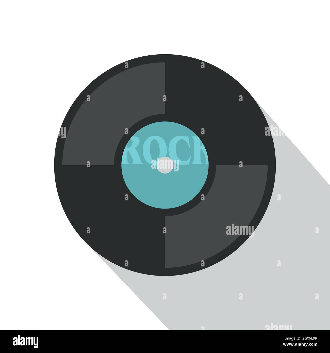 Icona in vinile, stile piatto Illustrazione Vettoriale