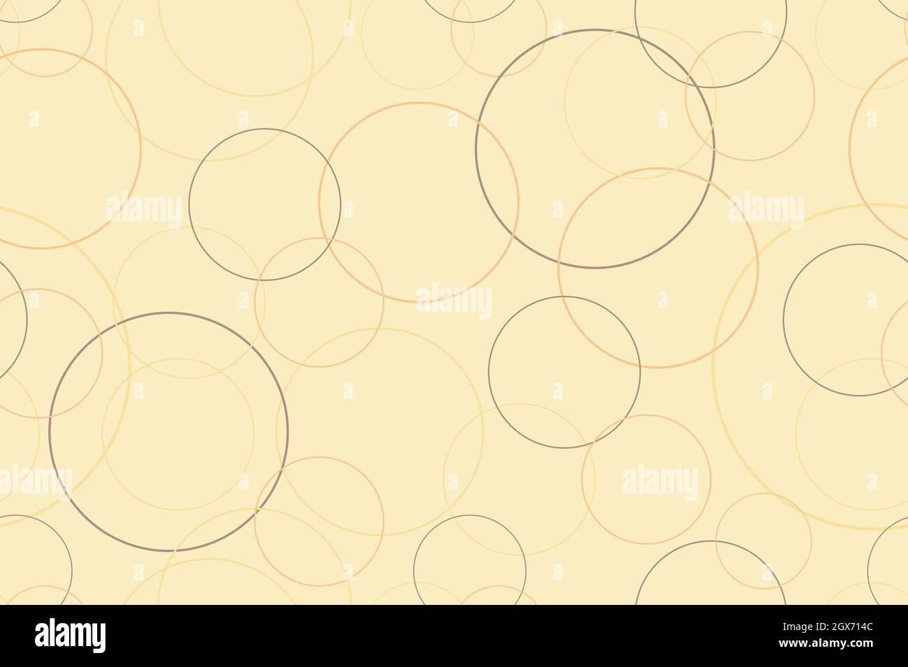 Cerchi rotondi in un pattern di ripetizione senza giunture giallastro - Illustrazione vettoriale Illustrazione Vettoriale