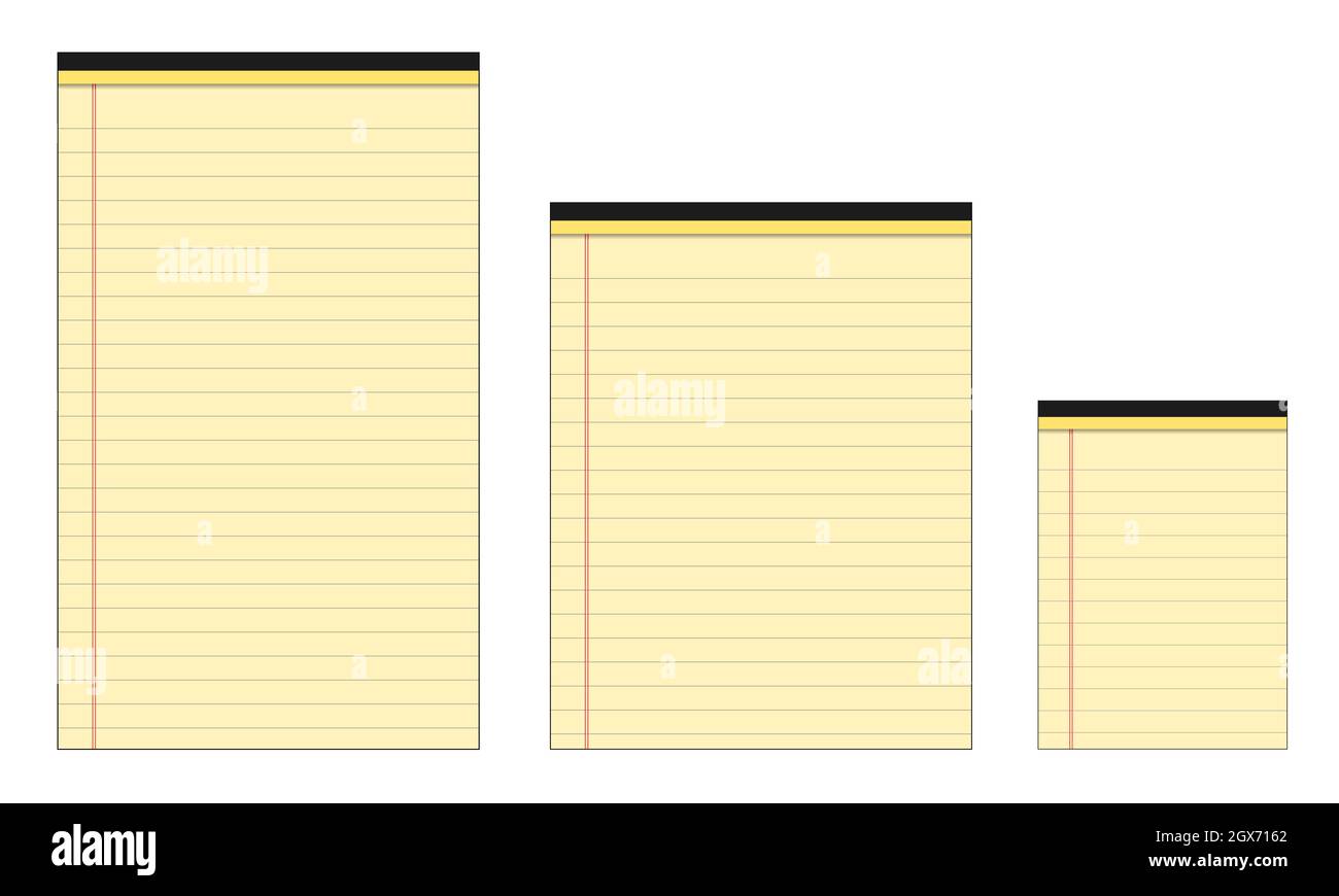 Blocco note giallo con linee in tre dimensioni - Illustrazione vettoriale Illustrazione Vettoriale