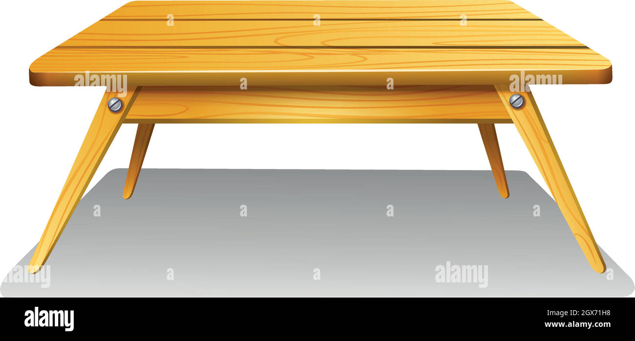 Un tavolo di legno Illustrazione Vettoriale