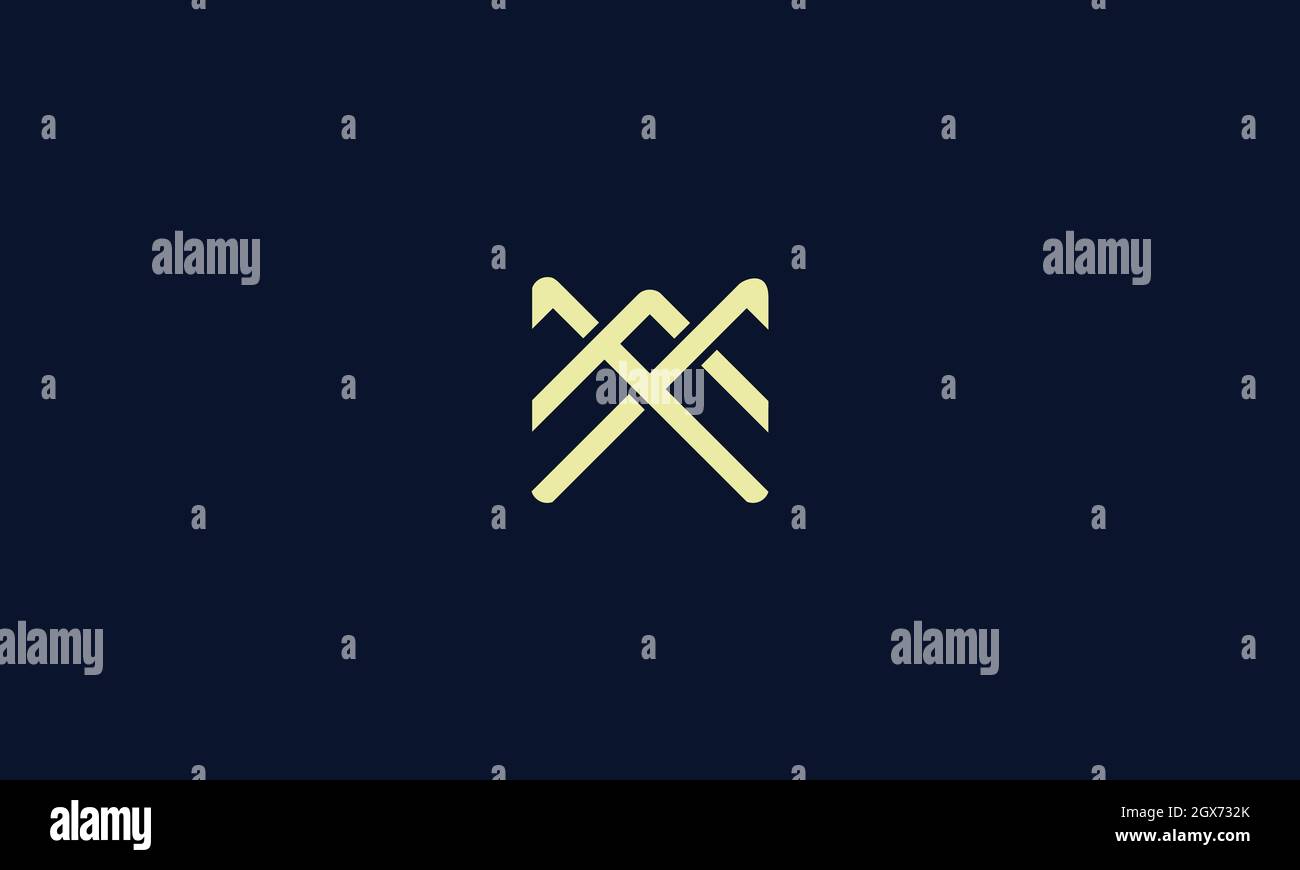 LETTERE UN LOGO X CON EFFETTO SPAZIO NEGATIVO PER L'ILLUSTRAZIONE Illustrazione Vettoriale