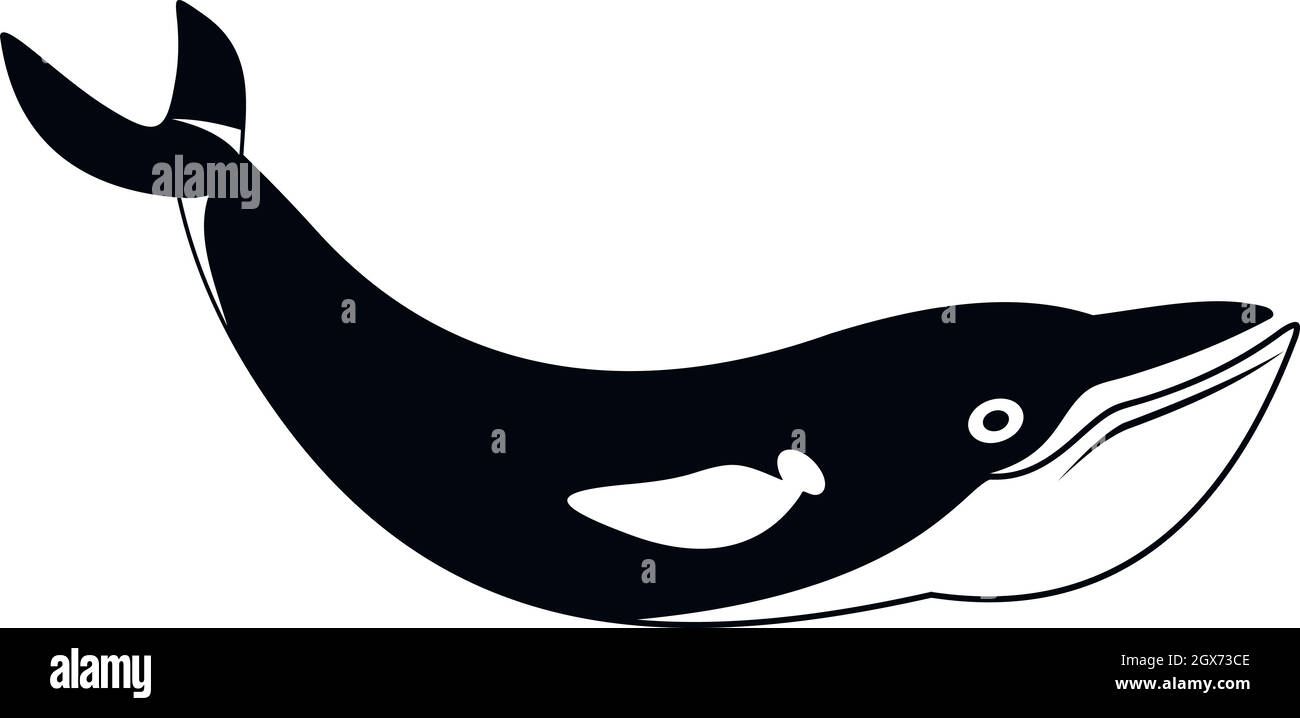 Icona di balena, stile semplice Illustrazione Vettoriale