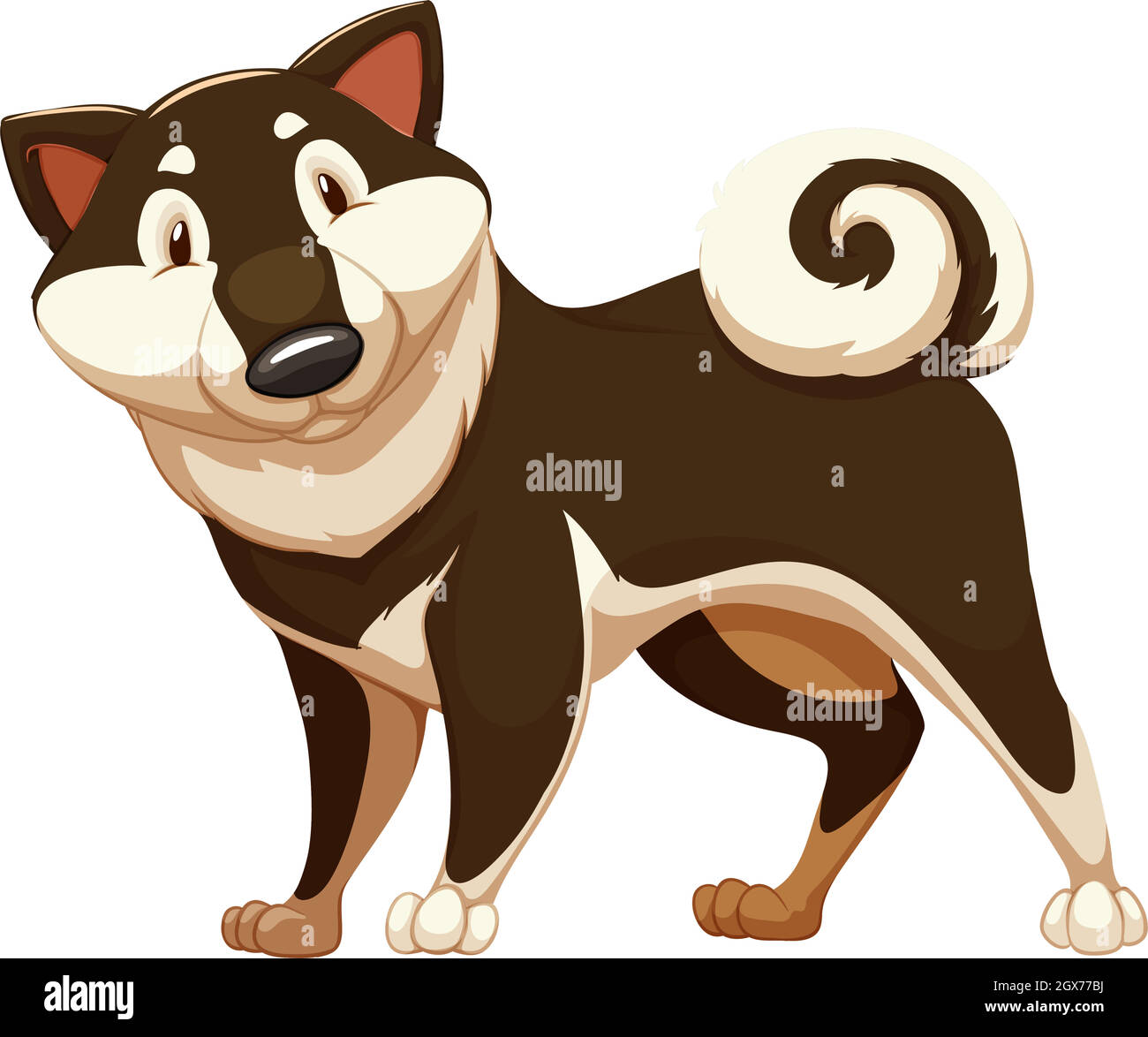 Adorabile cane marrone Illustrazione Vettoriale