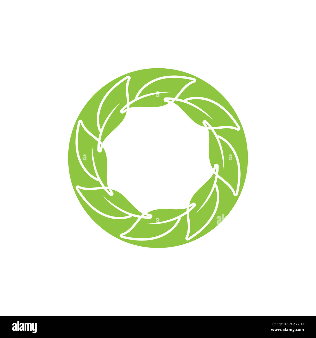 Loghi di verde foglia di albero ecologia Illustrazione Vettoriale