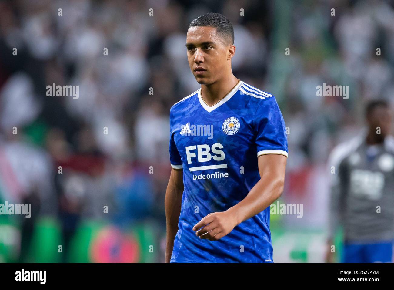 Varsavia, Polonia. 30 settembre 2021. Youri Tielemans del Leicester City FC visto durante la UEFA Europa League Group Stage Match tra Legia Warszawa e Leicester City FC al Marshal Jozef Pilsudski Legia Warsaw Municipal Stadium.Final Score; Legia Warszawa 1:0 Leicester City FC. (Foto di Mikolaj Barbanell/SOPA Images/Sipa USA) Credit: Sipa USA/Alamy Live News Foto Stock