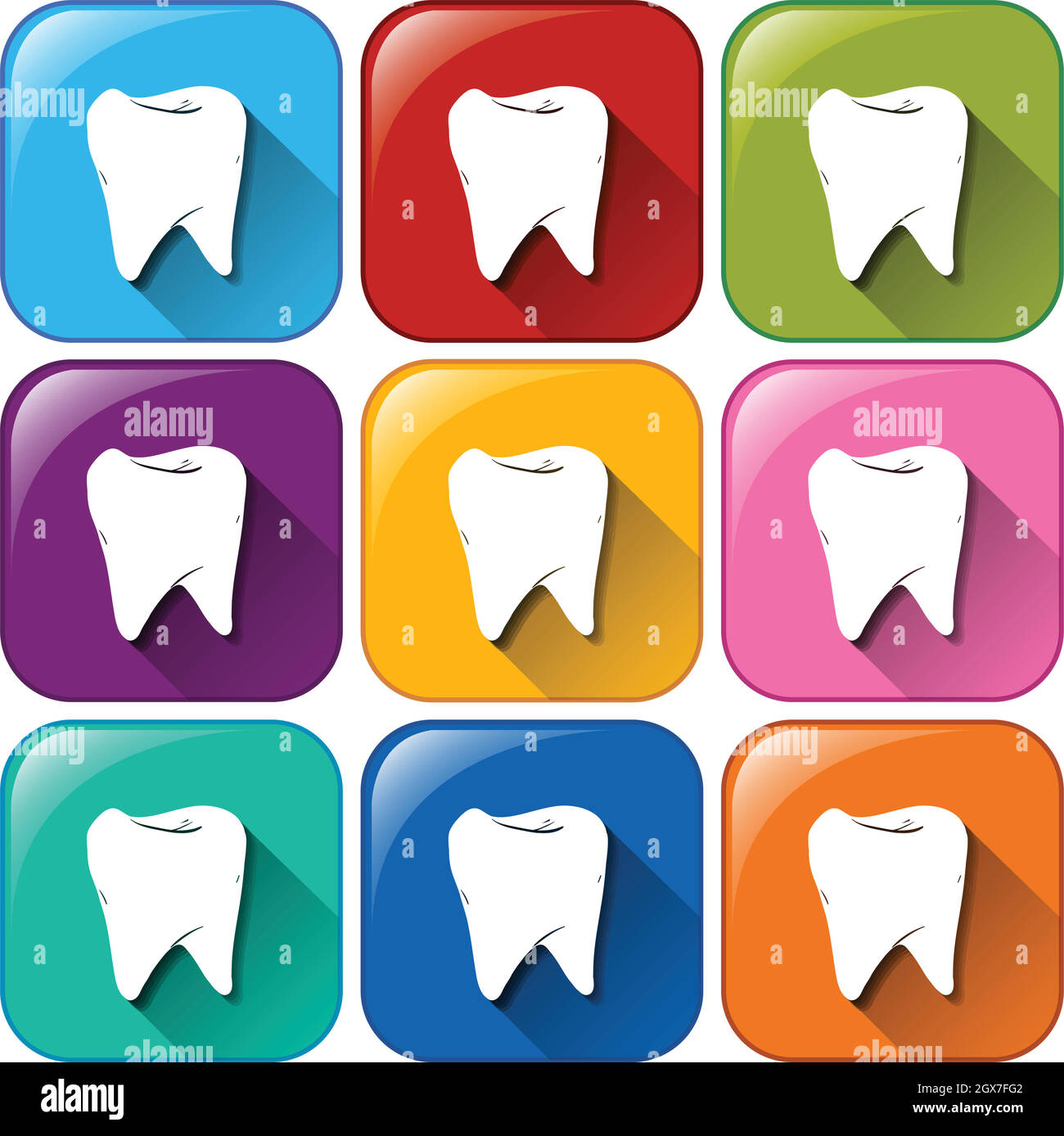 icone dei denti Illustrazione Vettoriale