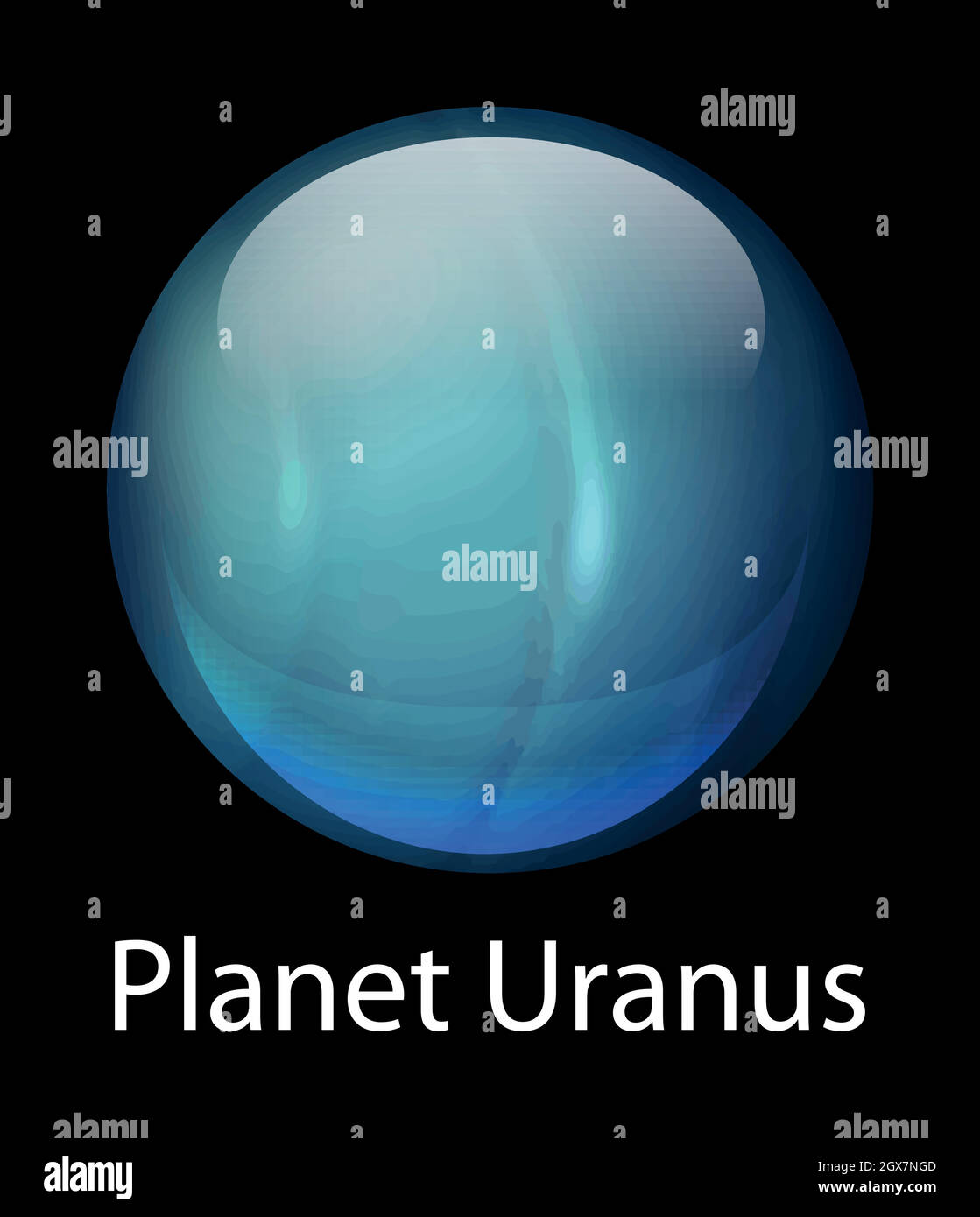 Pianeta Urano Illustrazione Vettoriale