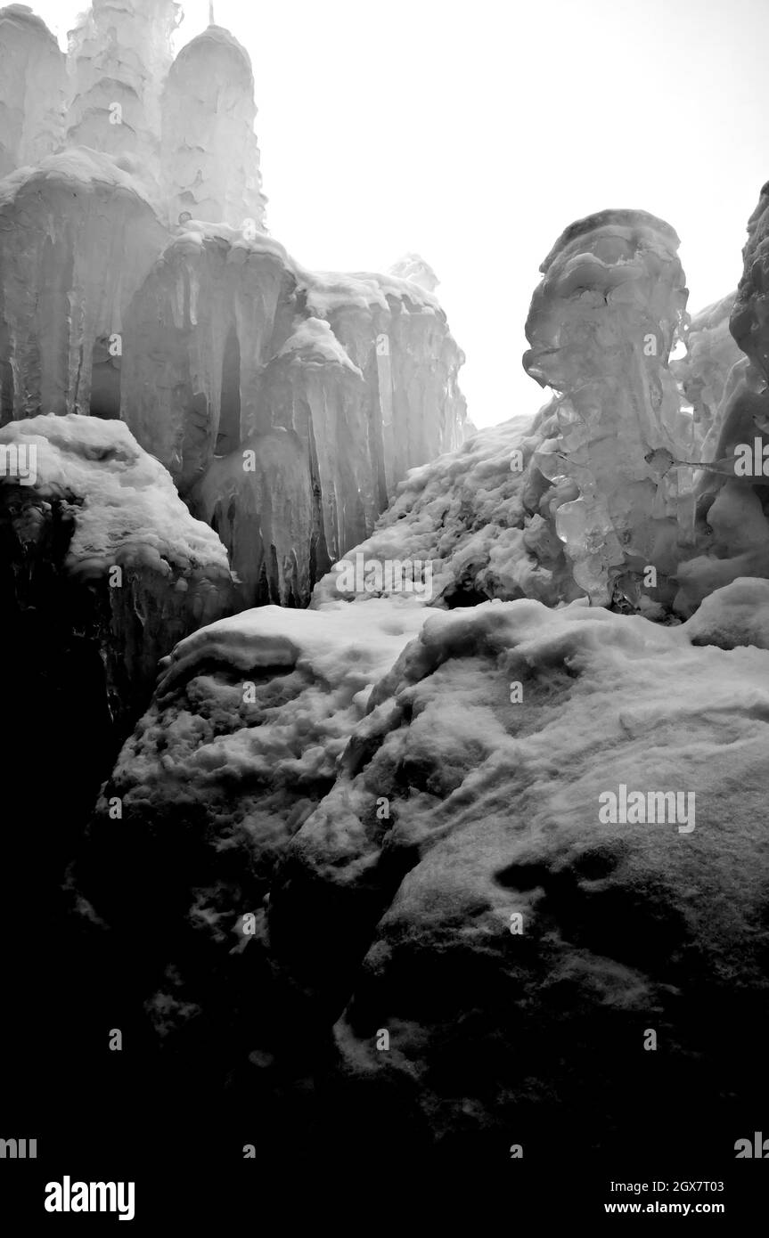 Mall of America Ice Castles a Bloomington, Minnesota Foto Stock