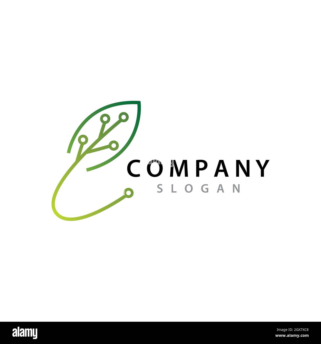 Design vettoriale modello logo Eco TECH Foto Stock