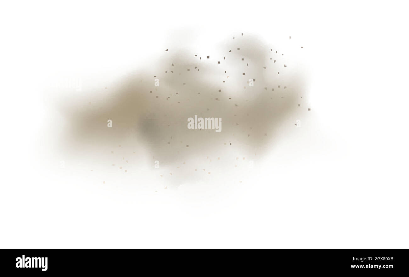 Flying Dry Dust Air vettore di inquinamento allergico Illustrazione Vettoriale